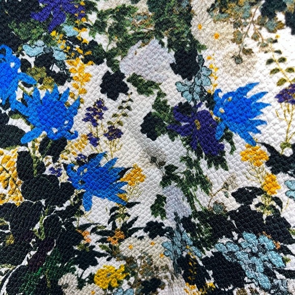 ERDEM Jyoti Midi Dress Floral Jacquard White Blue Green Purple Sz 8 Wedding NWT - Picture 8 of 14